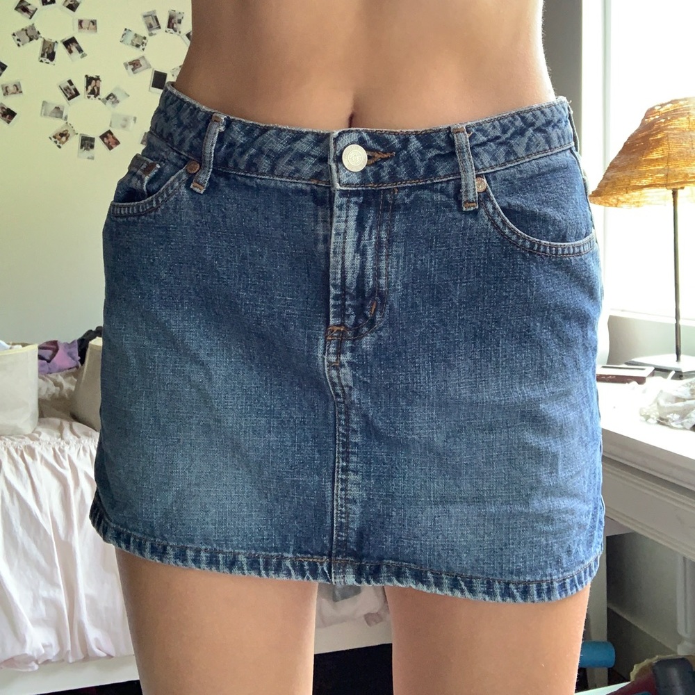 Denim mini skirt